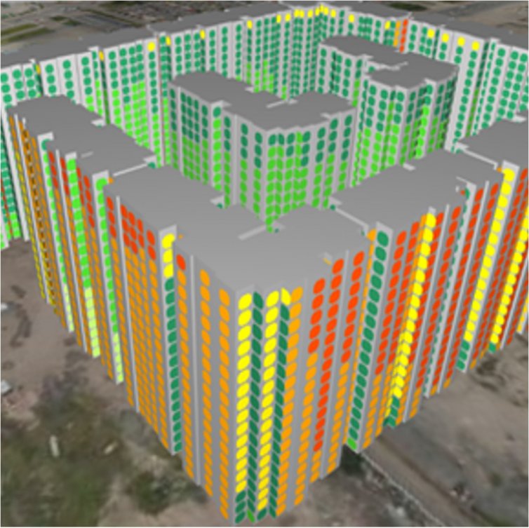 Estudio de fachada para proyecto residencial